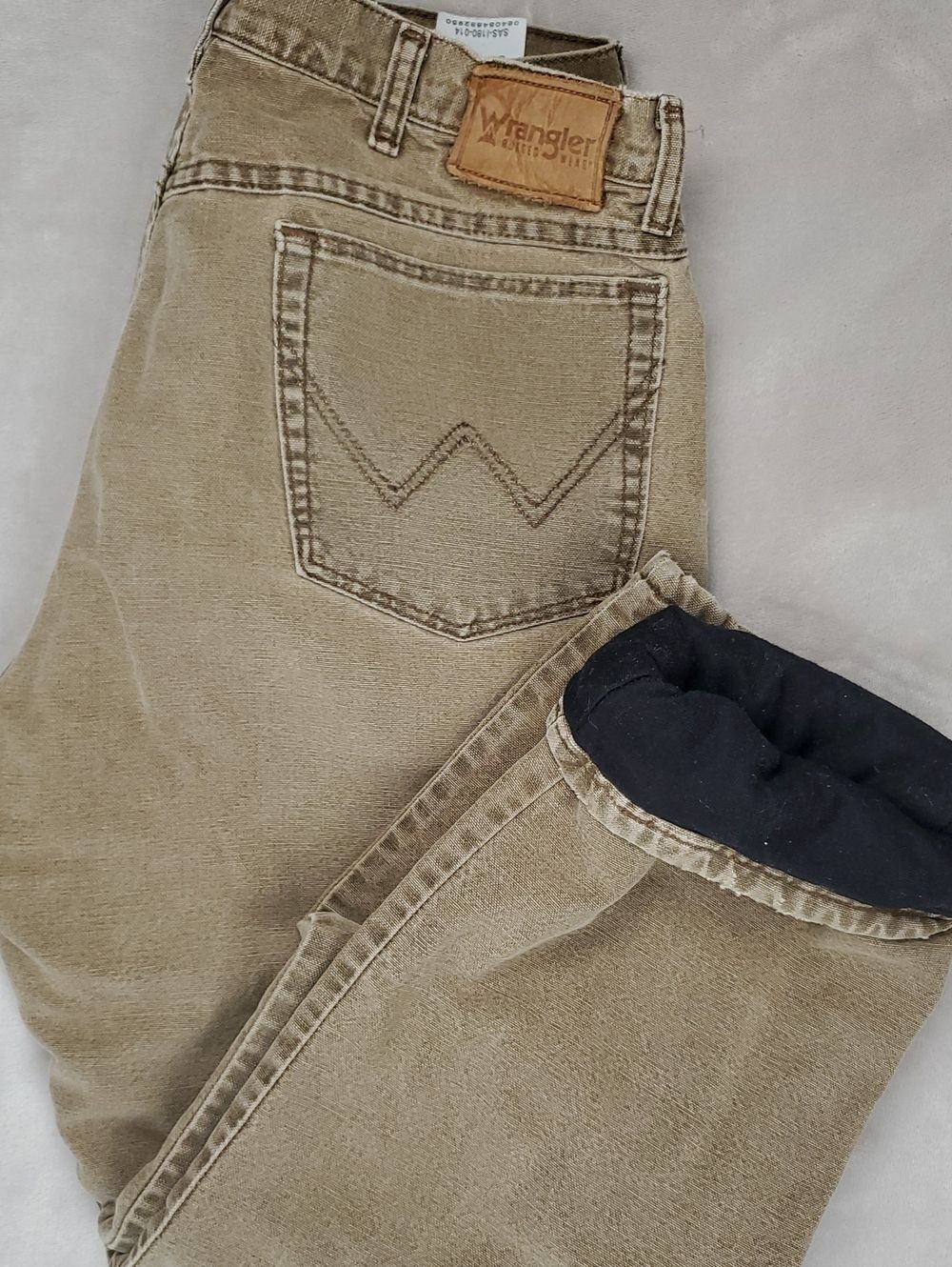 Wrangler | Men's 36x30 | 33213 NB | Fleece-Lined Tan Canvas Pants